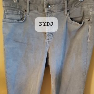 NYDJ Petite Marilyn Light gray denim cuffed capris